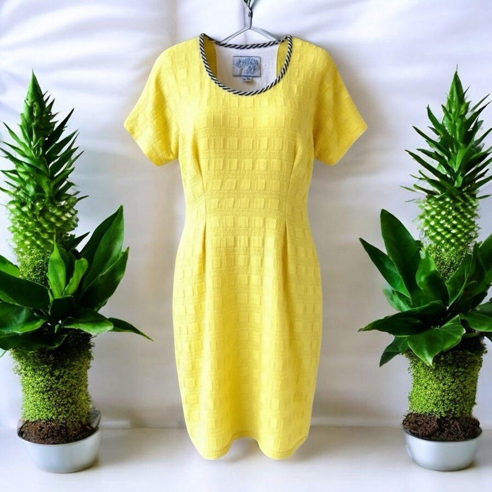 Ace & Jig Dress Yellow Scoop Neck Short Sleeve Knee Length size XXS